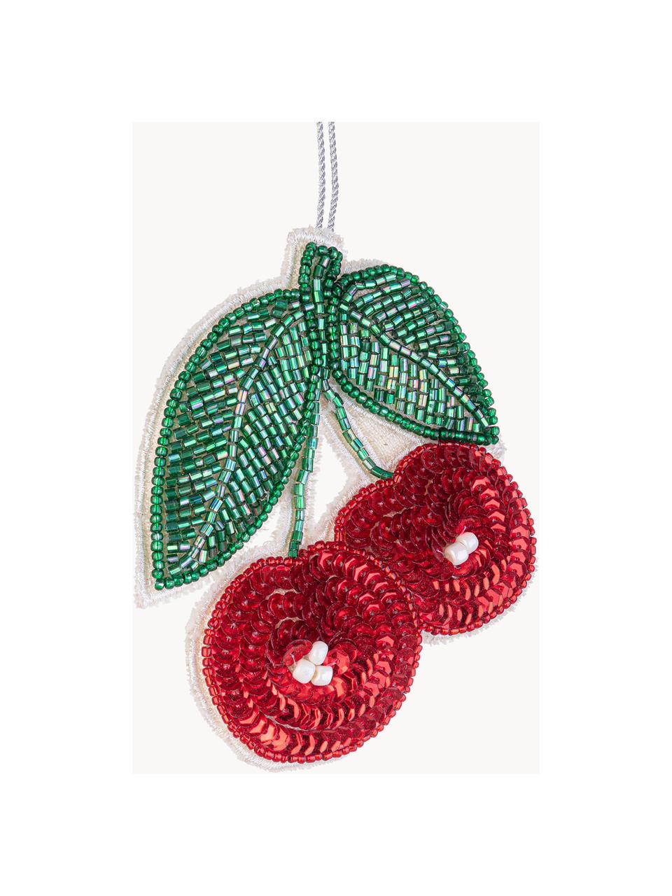 Addobbo albero di Natale Fruit, Plastica, feltro, Verde, rosso, bianco, Larg. 9 x Alt. 10 cm