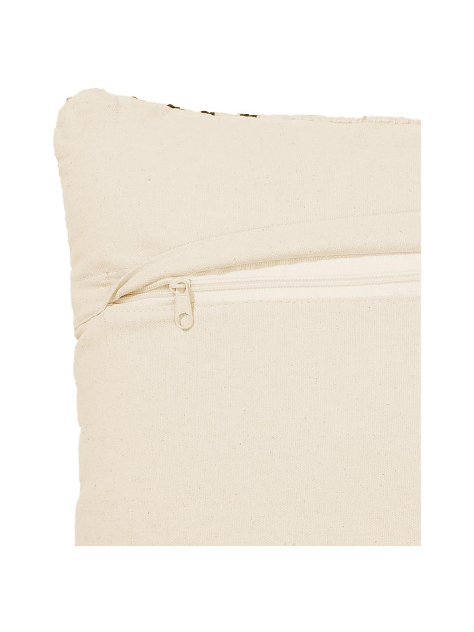 Poduszka z wypełnieniem Loa, 100% bawełna, Odcienie kremowego, czarny, S 40 x D 60 cm