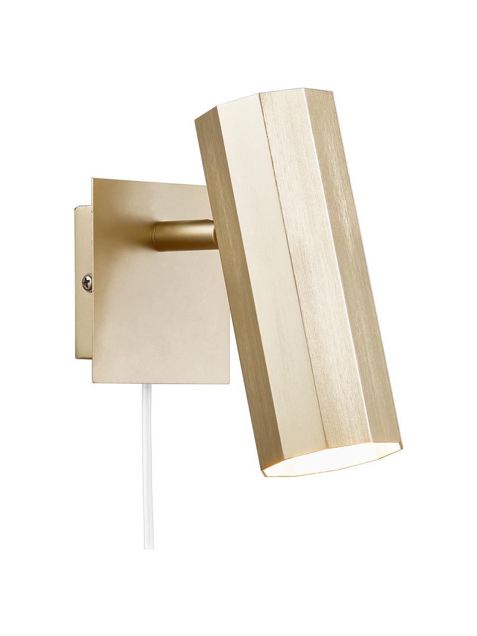 Nástenná bodová lampa Alanis, Odtiene zlatej, Š 9 x D 12 cm