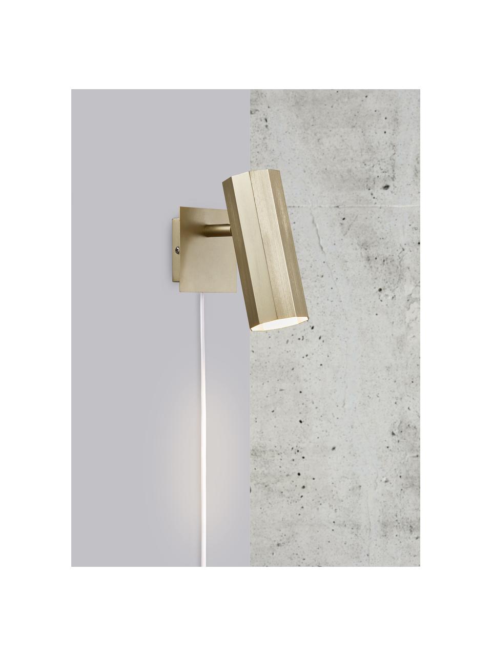 Nástenná bodová lampa Alanis, Odtiene zlatej, Š 9 x D 12 cm