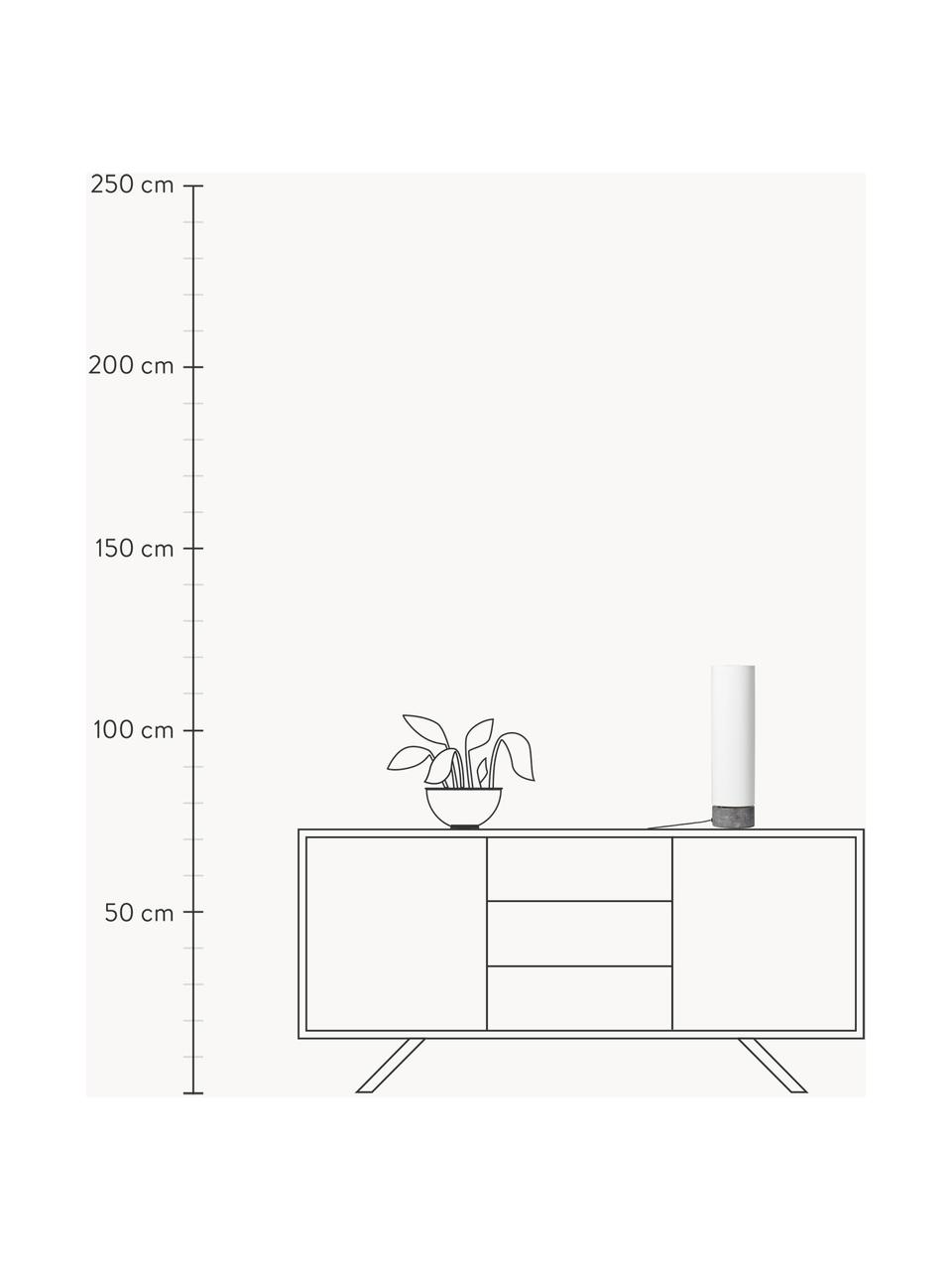 Dimmbare LED-Stehlampe Unbound mit Marmorfuss, in verschiedenen Grössen, Lampenschirm: Kunstfaser, Weiss, Dunkelgrau marmoriert, H 80 cm