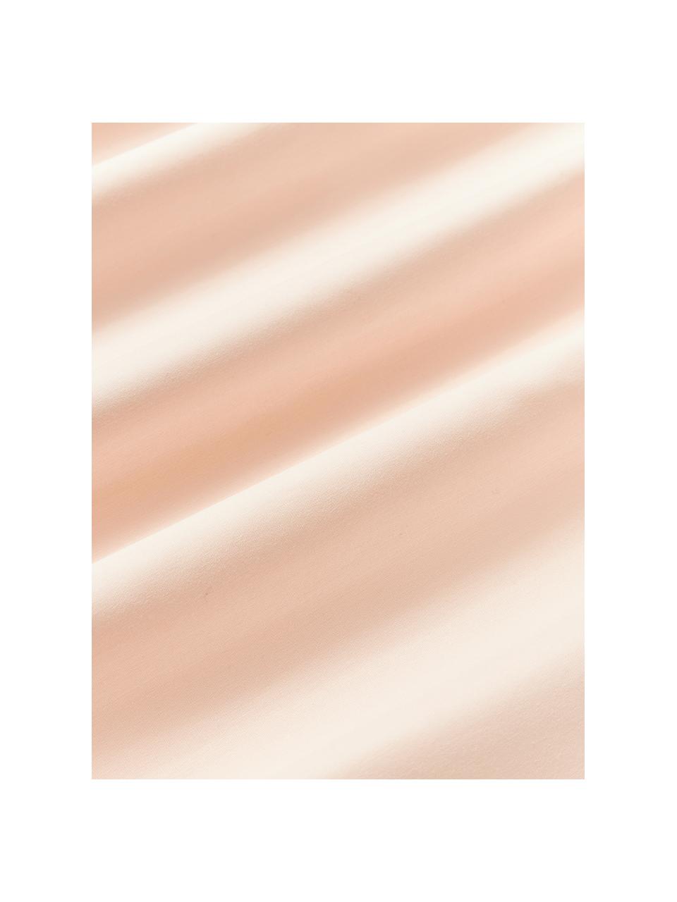 Copripiumino in cotone percalle con bordino Daria, Pesca, rosso, Larg. 200 x Lung. 200 cm
