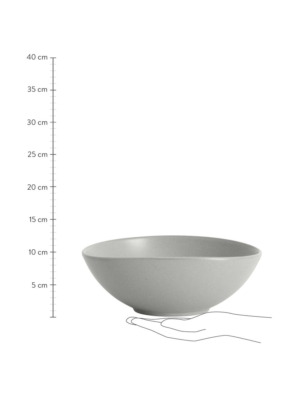 Steingut-Schale Refine in organischer Form, Ø 28, Steingut, Grau, Ø 28 x H 11 cm