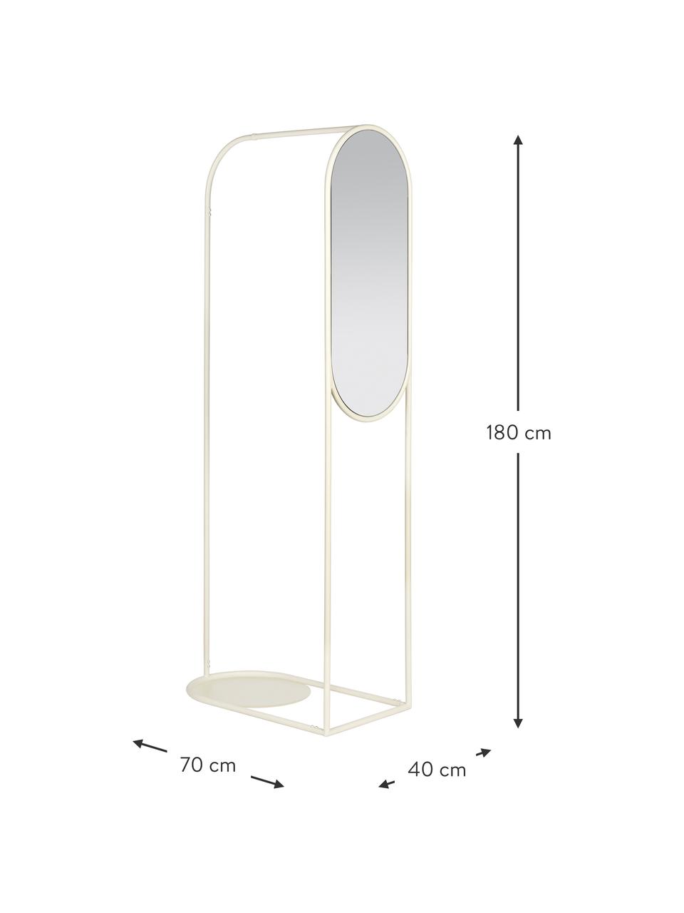 Appendiabiti in metallo Archie, Struttura: metallo verniciato a polv, Bianco, Larg. 70 x Alt. 180 cm