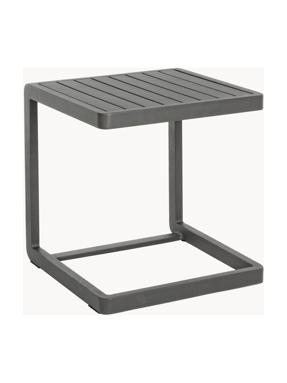 Ogrodowy stolik pomocniczy Konnor, Aluminium malowane proszkowo, Antracytowy, matowy, S 45 x W 45 cm