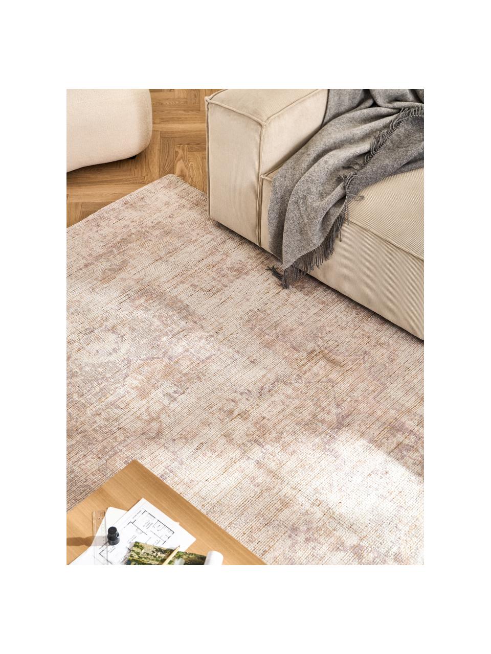 Kurzflor-Teppich Alisha, 63 % Jute, 37 % Polyester, Beige, Off White, B 120 x L 180 cm (Größe S)