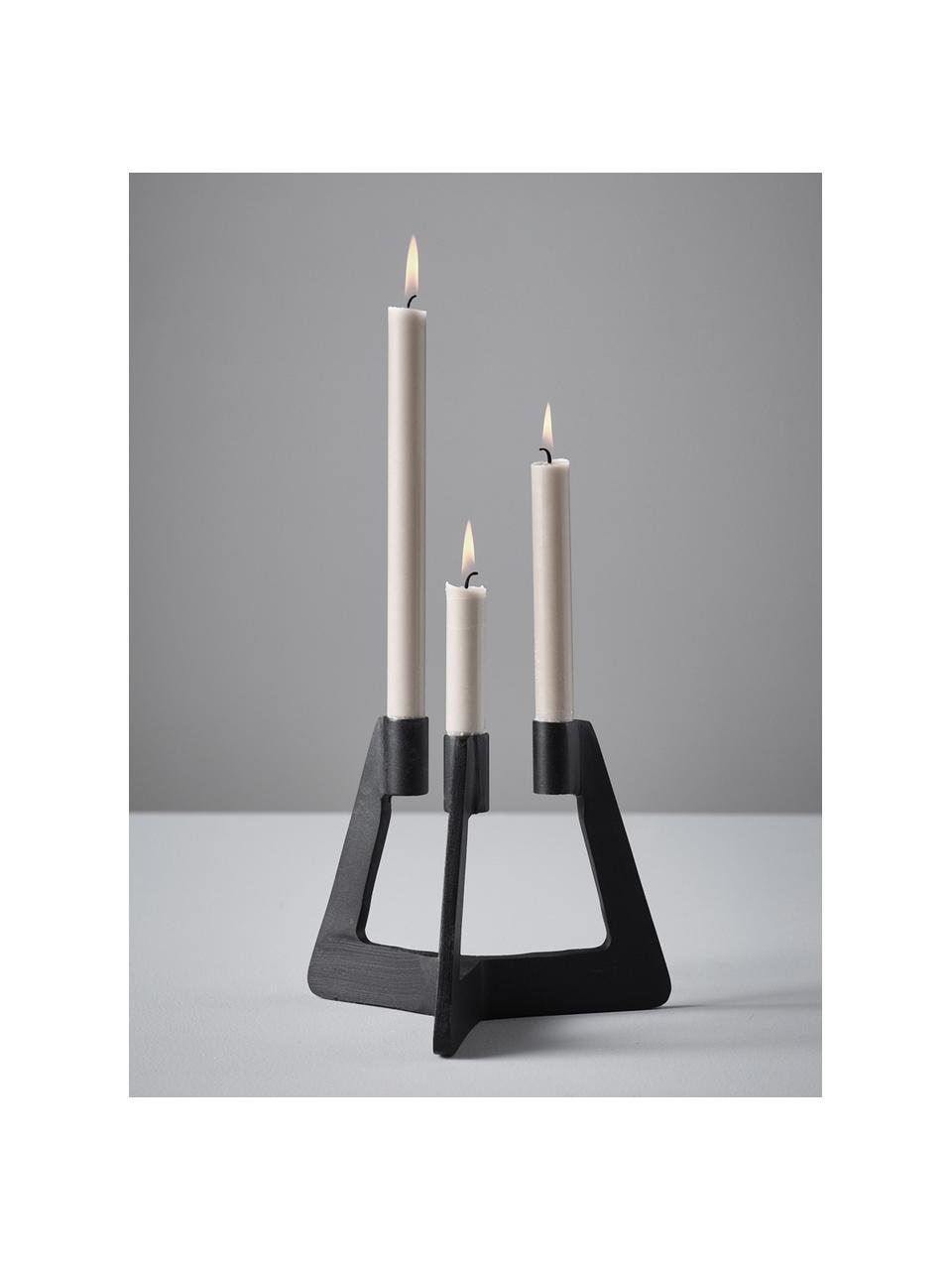 Candelabro moderno Trisset, Metal recubierto, Negro, An 19 x Al 17 cm