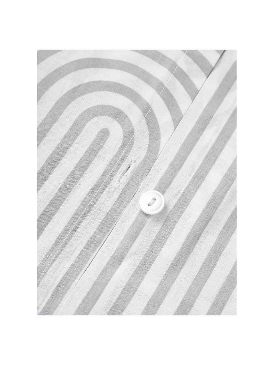 Bavlnená obliečka na vankúš Arcs, Sivá, biela, Š 40 x D 80 cm