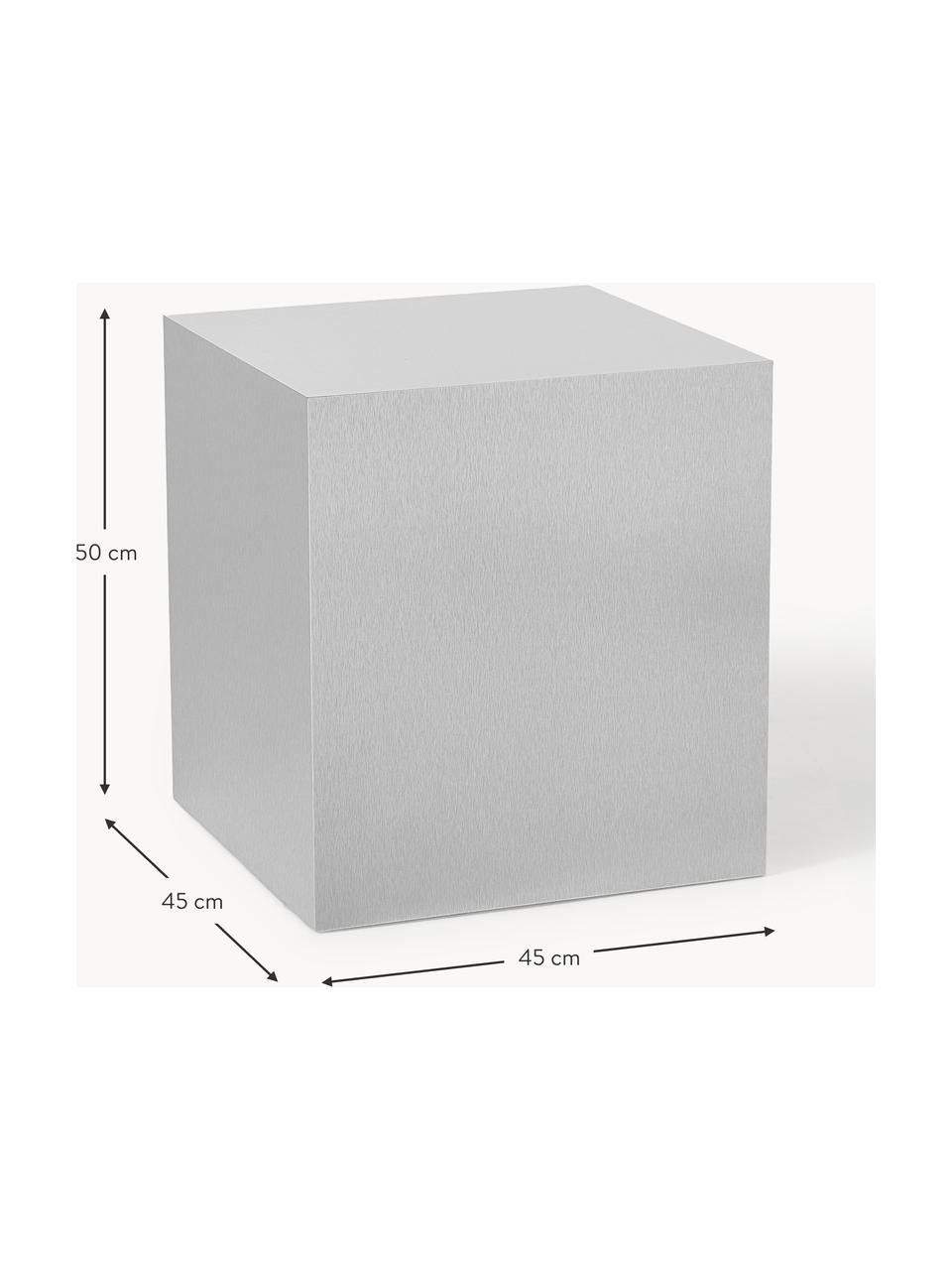 Beistelltisch Lesley in Metall-Optik, Mitteldichte Holzfaserplatte (MDF), mit Melaminfolie überzogen

Dieses Produkt wird aus nachhaltig gewonnenem, FSC®-zertifiziertem Holz gefertigt., Metall-Optik Silberfarben, matt, B 45 x H 50 cm