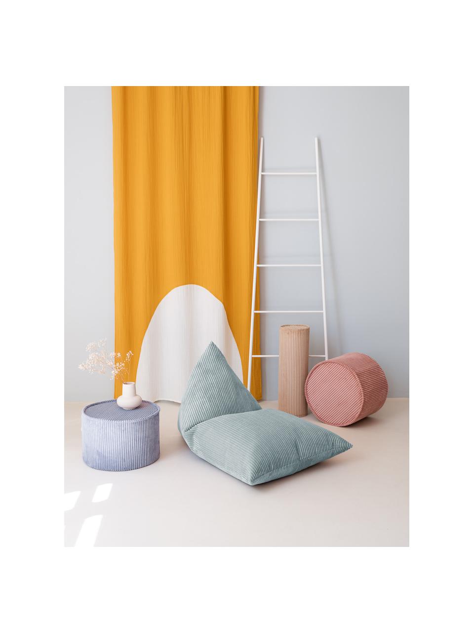 Dětský lehací vak z manšestru Sugar, Mátově zelená, Š 110 cm, H 70 cm