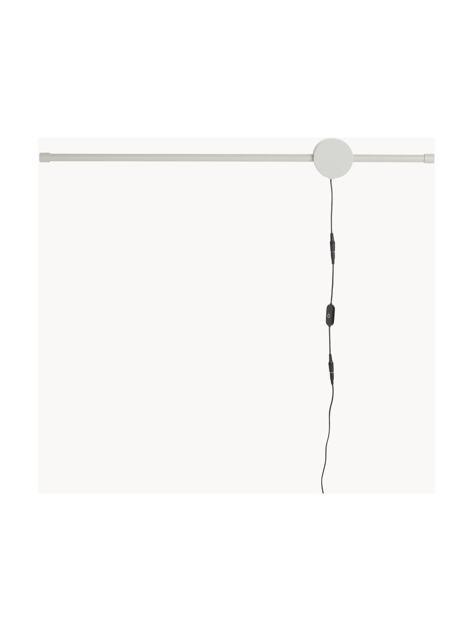 Dimbare LED wandlamp Aliso, Lamp: aluminium, gecoat, Lichtgrijs, B 80 x H 8 cm