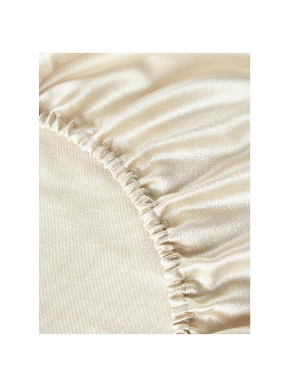 Hoeslaken Marianna, moerbeizijde, Weeftechniek: zijde Draaddichtheid 320 , Gebroken wit, B 90 x L 200 cm, H 25 cm