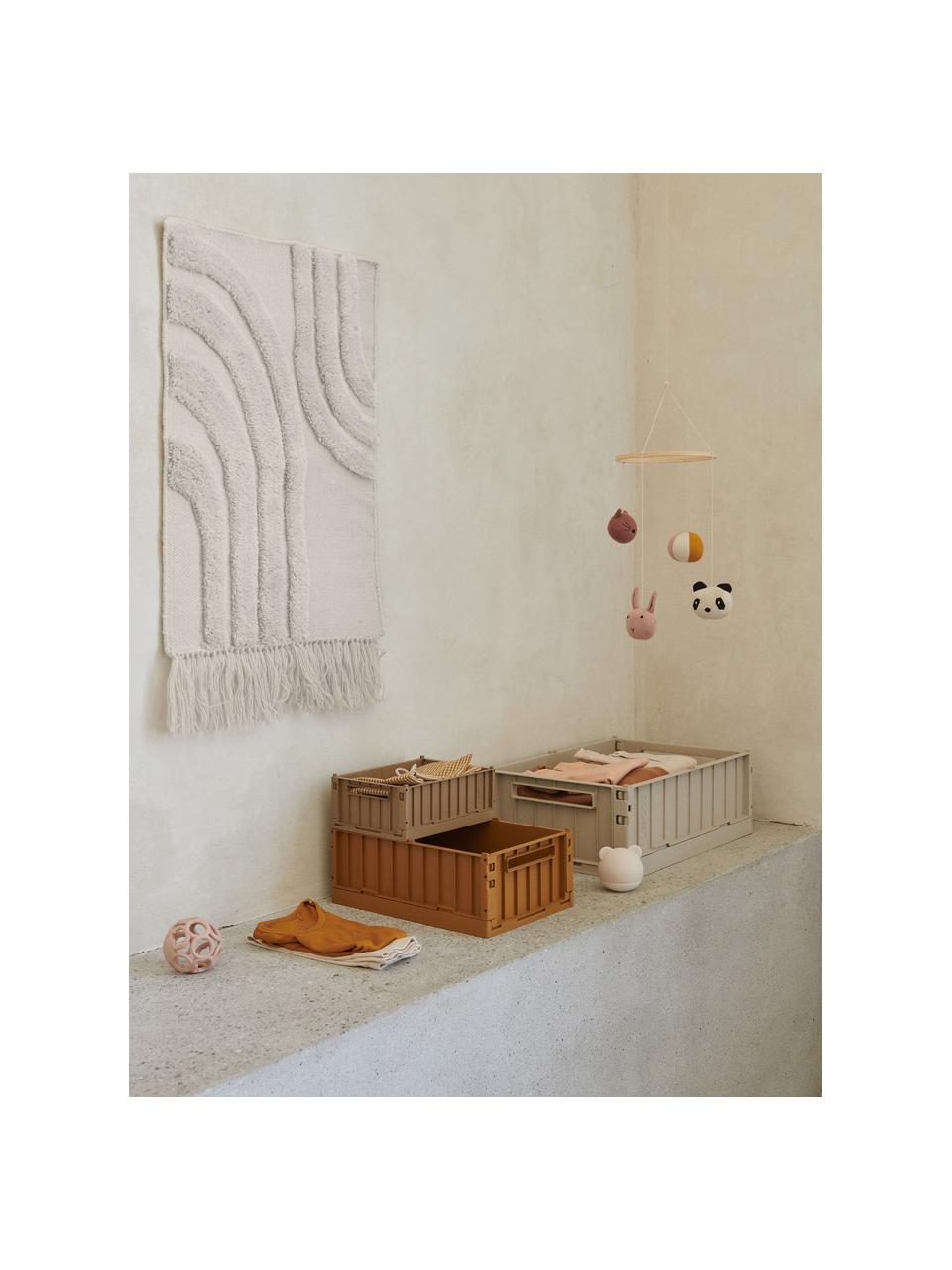 Klappbox Weston, >30% Recyceltes Kunststoff, Hellbeige, B 50 x H 20 cm