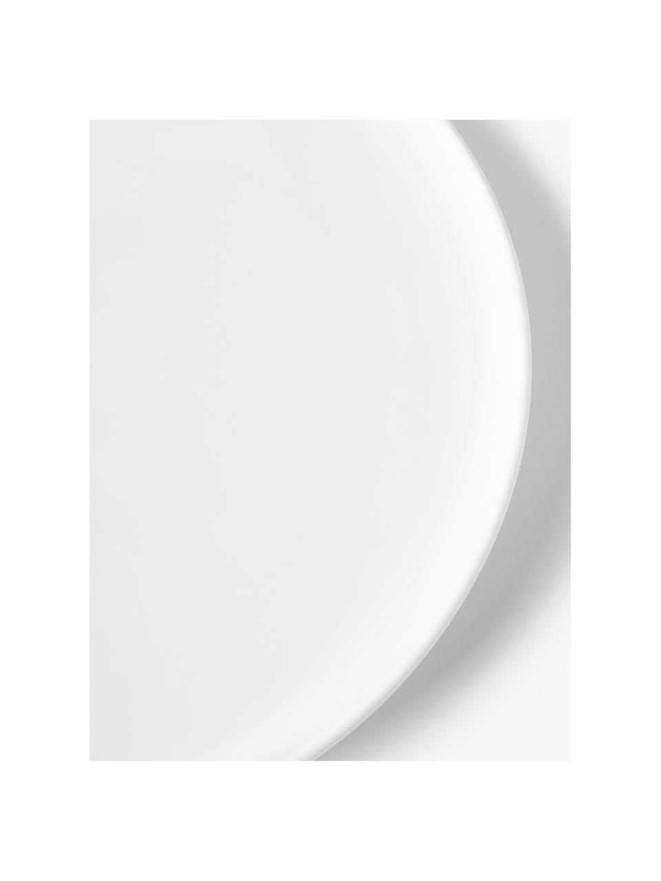 Porzellan-Salatschüssel Nessa, Hochwertiges Hartporzellan, glasiert, Off White, glänzend, Ø 25 x H 9 cm