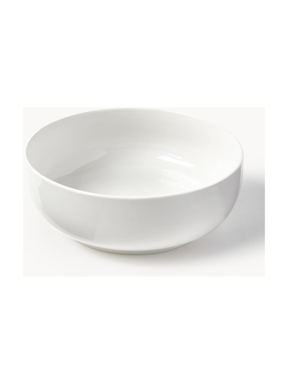 Ensaladera de porcelana Nessa, Porcelana dura de alta calidad, esmaltada, Off White brillante, Ø 25 x Al 9 cm