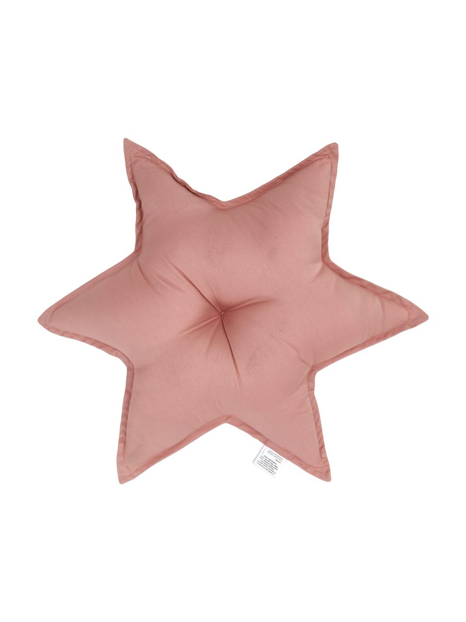 Cuscino a stella in cotone organico Golden Star, Rosa cipria, Larg. 45 x Lung. 45 cm