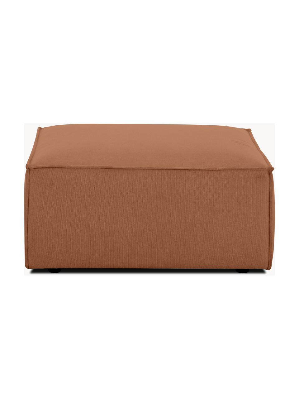 Sofa-Hocker Lennon, Bezug: 100 % Polyester Der strap, Gestell: Massives Kiefernholz, Spe, Webstoff Nougat, B 88 x T 88 cm