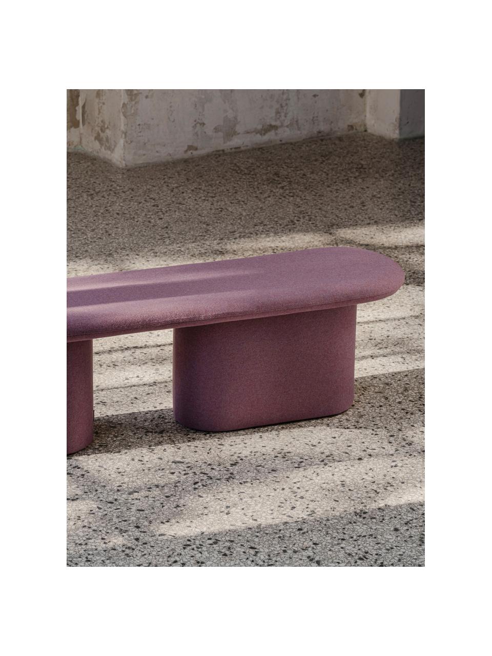 Banc rembourré Rull, Tissu lilas, larg. 130 x prof. 36 cm