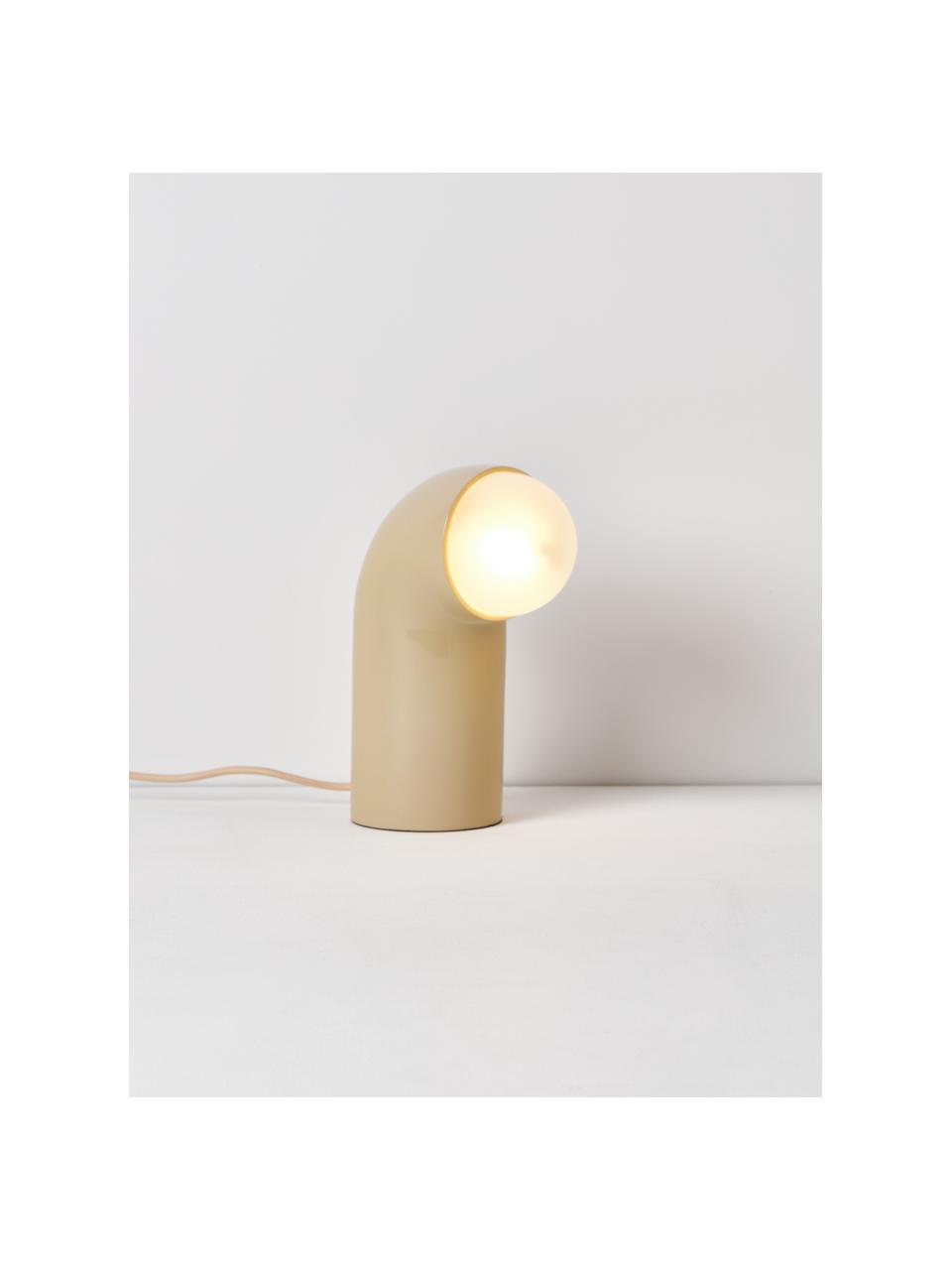 Lampada da tavolo Memphis, Poliresina, Beige, Larg. 11 x Alt. 26 cm