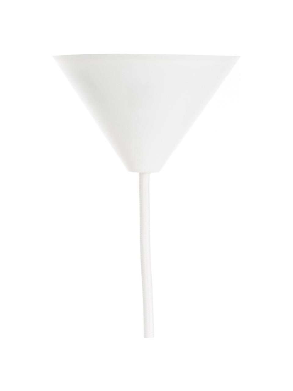 Lámpara de techo Silvia, kit de montaje, Pantalla: polipropileno, Anclaje: plástico, Cable: cubierto en tela, Cobre, blanco, Ø 50 x Al 41 cm