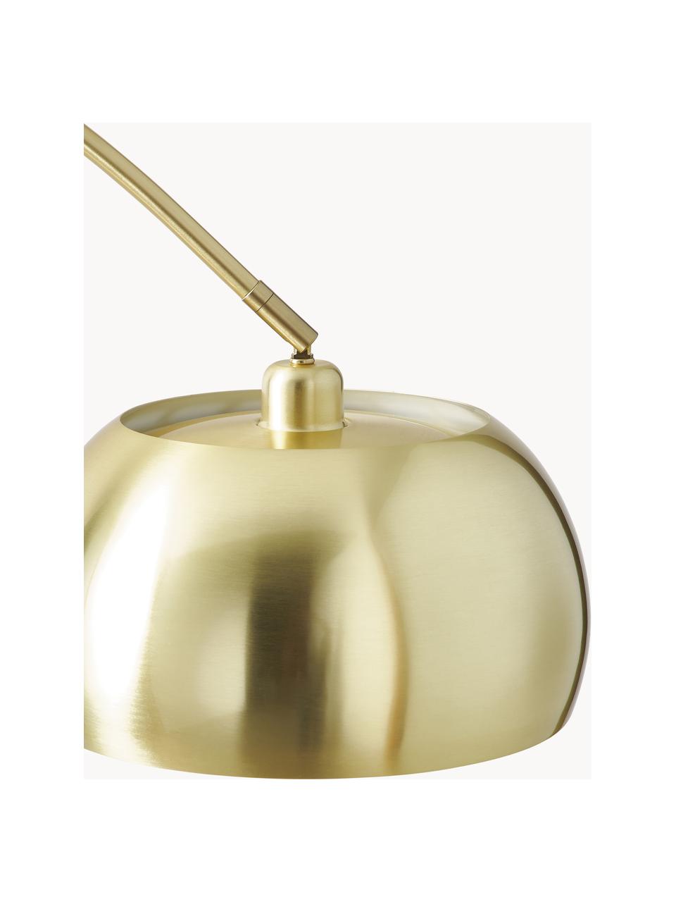 Grote booglamp Bowie, Lamp: gepoedercoat metaal, Goudkleurig, H 202 cm