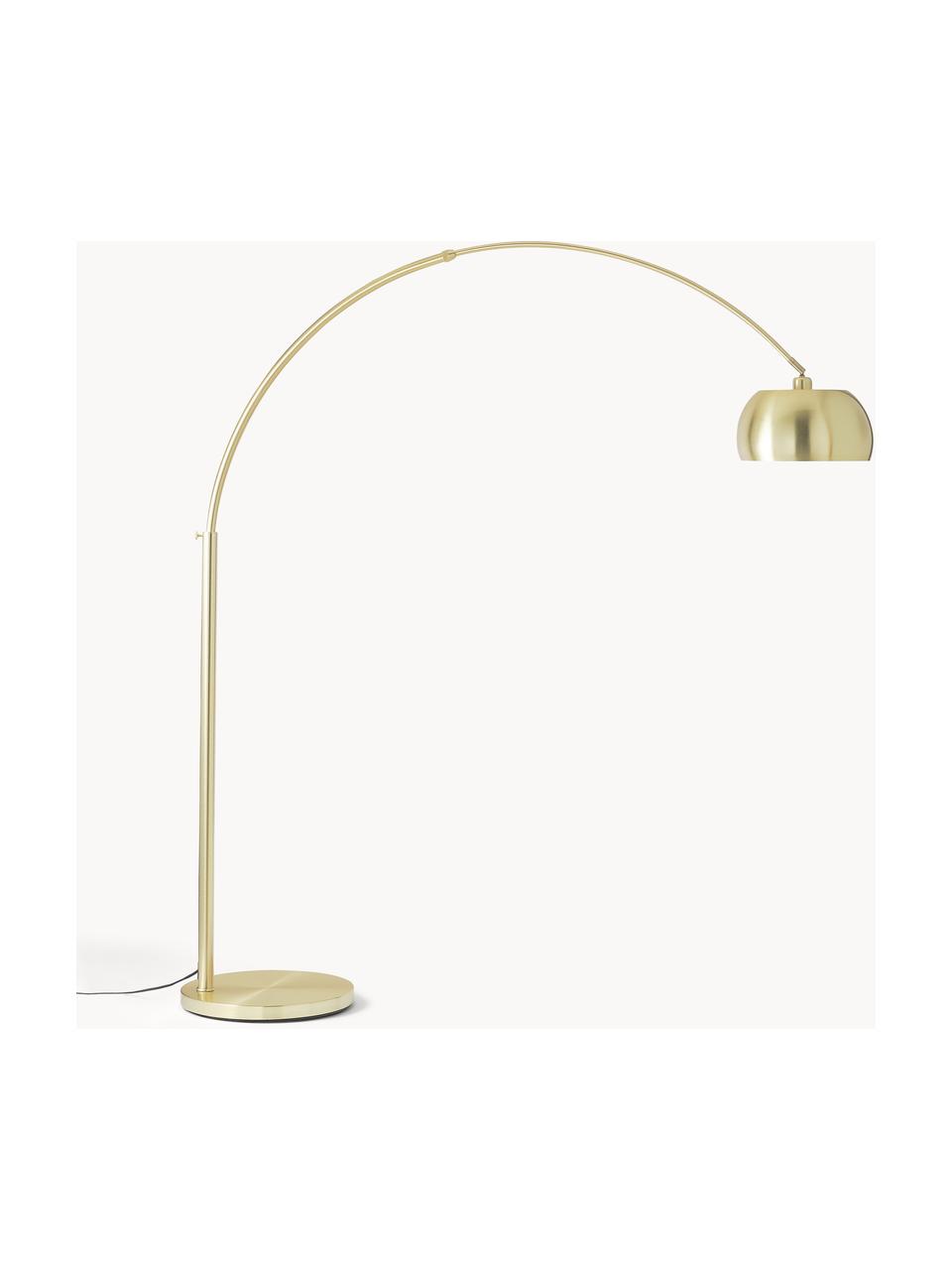 Beau lampadaire arc noir E27 blanc et doré