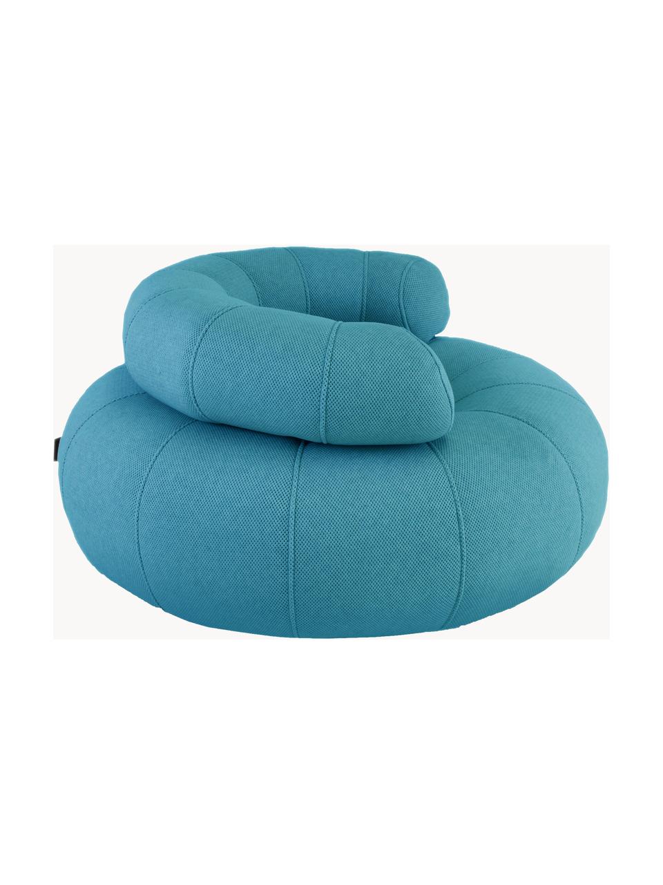 Outdoor-Loungesessel Don Out, handgefertigt, Bezug: 70 % PAN + 30 % PES, wass, Petrol, Ø 98 x H 50 cm