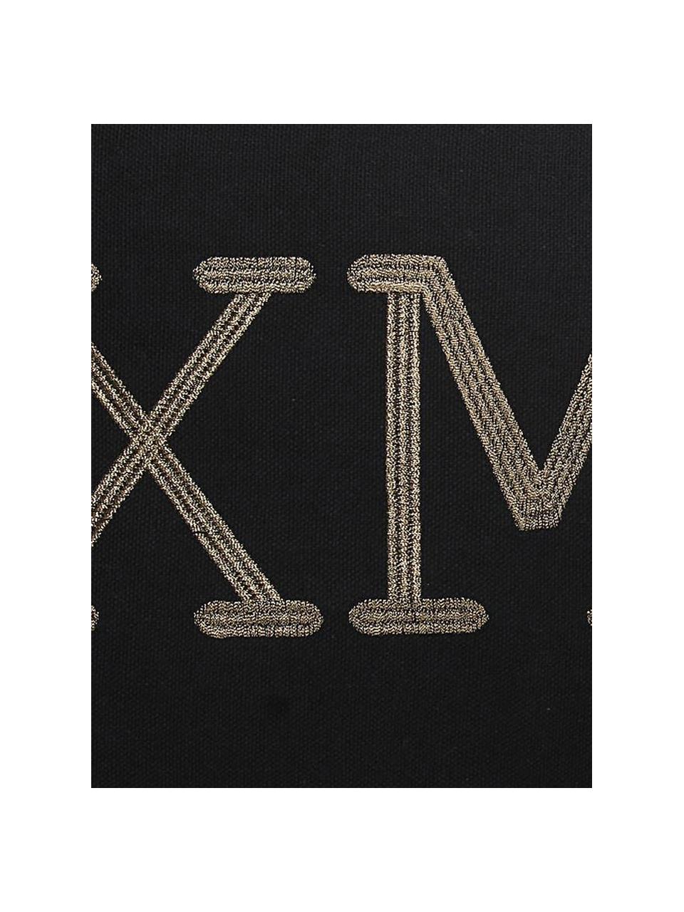 Cojín Xmas, con relleno, Algodón, Negro, dorado, An 30 x L 50 cm