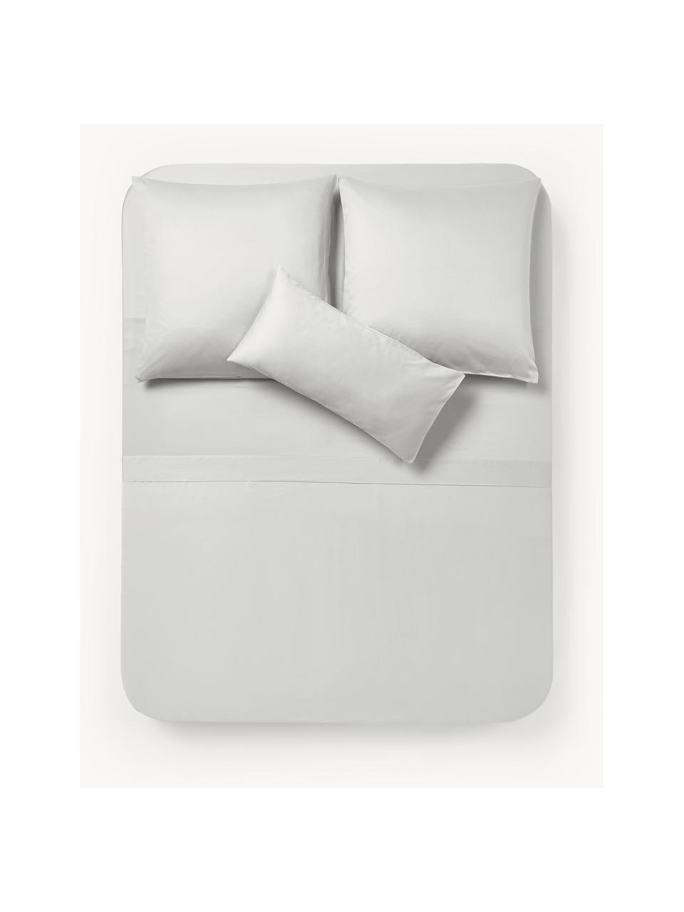 Katoensatijnen laken Comfort, Weeftechniek: satijn Draaddichtheid 300, Lichtgrijs, B 240 x L 280 cm
