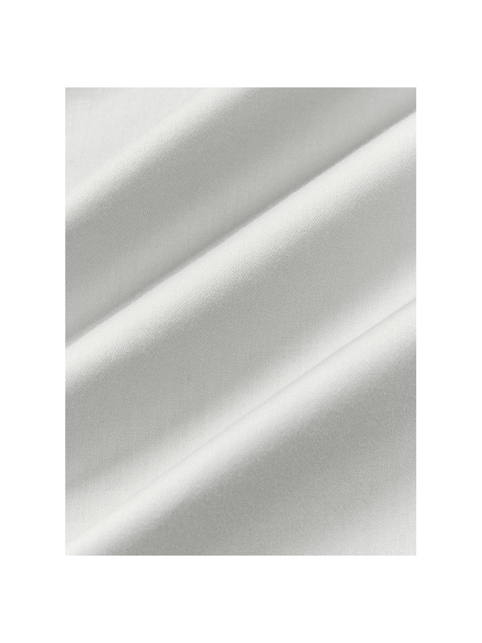 Lenzuolo in raso di cotone Comfort, Grigio chiaro, Larg. 240 x Lung. 280 cm