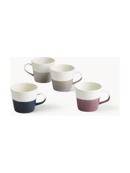 Komplet kubków z porcelany Coffee Studio, 4 elem., Porcelana, Drewno cedrowe, las & nektarynka, Ø 9 x W 8 cm, 270 ml