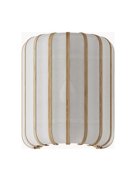 Kinkiet z drewna bambusowego Salma, Biały, jasne drewno naturalne, S 25 x W 30 cm