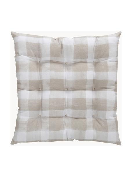 Cojín de asiento de algodón Milène, Tapizado: 100% algodón, Beige, An 40 x L 40 cm