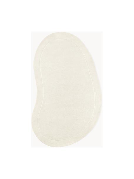 Tappeto in lana dalla forma organica Kadey, Bianco crema, Larg. 120 x Lung. 180 cm (taglia S)