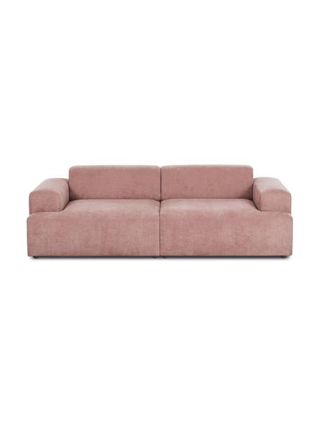 Cord-Sofa Melva (3-Sitzer) in Rosa, Bezug: Cord (92% Polyester, 8% P, Gestell: Massives Kiefernholz, FSC, Cord Rosa, B 238 x T 101 cm