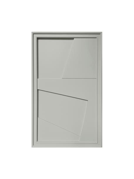 Handgefertigtes Wandobjekt Edge, Rahmen: Holz, satiniert, Grau, B 30 x H 50 cm