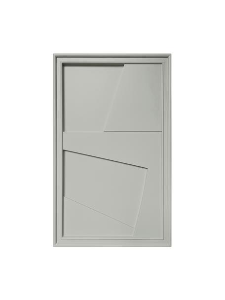 Decorazione da parete fatta a mano Edge, Struttura: legno, finitura satinata, Grigio, Larg. 30 x Alt. 50 cm