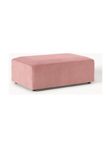 XL-Hocker Melva aus Cord, Bezug: Cord (92 % Polyester, 8 %, Gestell: Massives Kiefern- und Fic, Füße: Kunststoff, Cord Altrosa, B 116 x T 72 cm