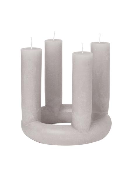 Candela dell'Avvento Lucia, Cera, Grigio chiaro, Ø 20 x Alt. 18 cm