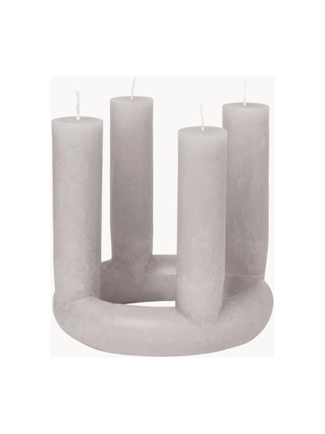 Adventskaarsen Lucia, Was, Lichtgrijs, Ø 20 x H 18 cm