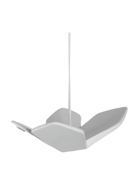 Dekoracyjny motyl z porcelany z zawieszką Alassio, 2 szt., Porcelana, Biały, S 10 x W 7 cm