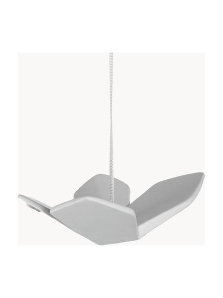 Decoratieve hanger Schmetterlinge Alassio van porselein in wit, 2 stuks, Porselein, Wit, B 10 x H 7 cm
