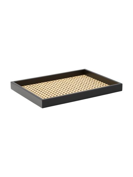 Dekorativní tác s vídeňskou pleteninou Carina, Černá, Š 35 cm, V 3 cm