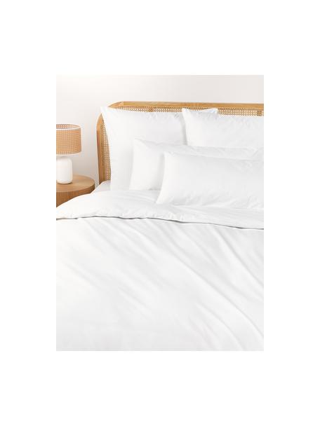 Housse de couette en percale de coton Elsie, Blanc, larg. 240 x long. 220 cm