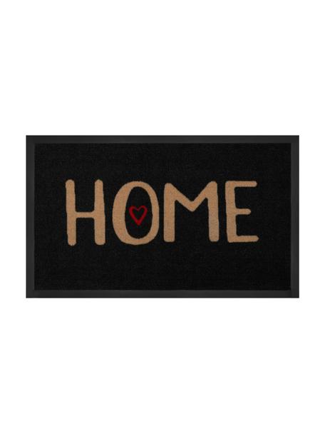 Paillasson en polyamide Lovely Home, Noir, beige, rouge, larg. 45 x long. 75 cm