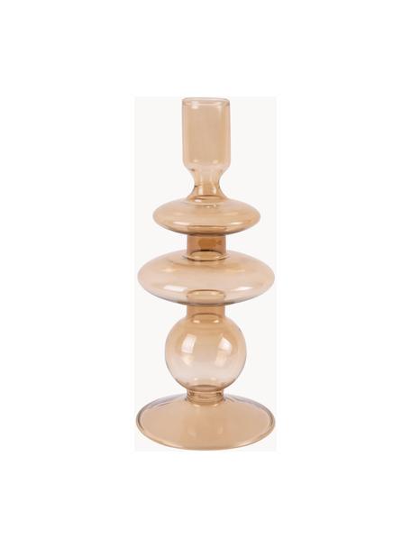 Candelabro con forma orgánica Art, Vidrio, Naranja, Ø 9 x Al 20 cm