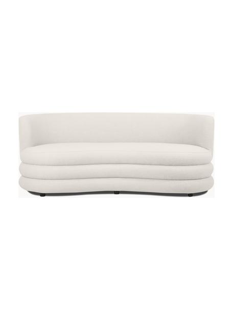 Sofa bouclé Solomon (3-osobowa), Tapicerka: 100% poliester Dzięki tka, Nogi: tworzywo sztuczne, Kremowobiały bouclé, S 193 x G 92 cm