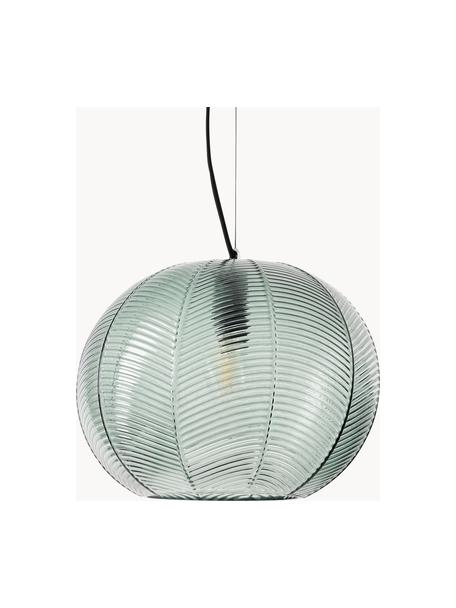 Závesná lampa z tónovaného skla Brice, Mätovozelená, priehľadná, Ø 38 cm