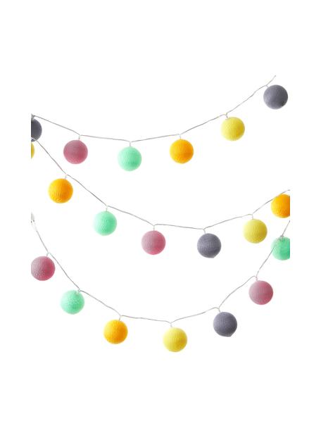 Guirlande lumineuse LED d'extérieur Colorain, 740 cm, 20 lanternes, Rose, lilas, jaune, vert pastel, long. 740 cm