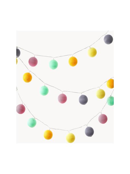 Exteriérový světelný LED řetěz Colorain, 740 cm, 20 lampionů, Růžová, fialová, žlutá, pastelově zelená, D 740 cm